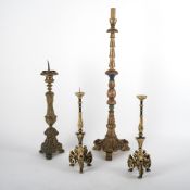 FOUR ALTAR CANDLESTICKS
