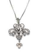 A GOLD AND DIAMOND PENDANT