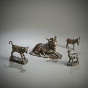 FOUR ANIMAL BRONZES
