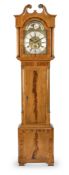 AN ENGLISH MAHOGANY LONG CASE CLOCK