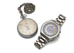 A POCKET WATCH AND A GENTLEMAN'S WRITT WATCH