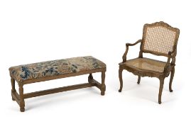 A GERMAN OAK WINDOW SEAT