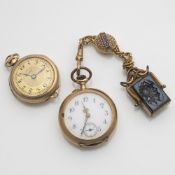 TWO LADIES' POCKET WATCHES