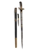 A LONG DEER KNIFE AND BY-KNIFE