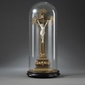 A CRUCIFIX WITH GLASS LINER