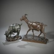TWO ANIMAL BRONZES - TWO GOATS