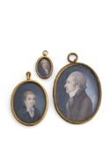 THREE PORTRAIT MINIATURES - GENTLEMEN