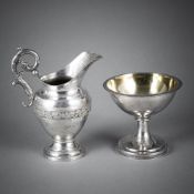 MILK JUG AND FOOTED BOWL