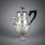 A COFFEEPOT WITH EAGLE FINIAL