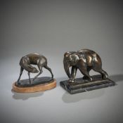 TWO ANIMAL BRONZES