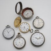 A MIXED LOT OF FIVE POCKET WATCHES