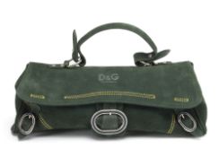 DOLCE & GABBANA SUEDE LEATHER HANDBAG