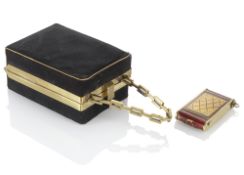 ART DECO VINTAGE EVENING BAG AND A SMALL MAKE-UP CASE