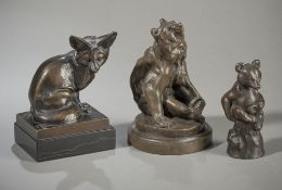 THREE ANIMAL BRONZES