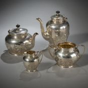 A VICTORIAN COFFEE AND TEA SET
