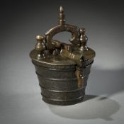 A BRONZE SET OF WEIGHTS