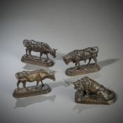 FOUR ANIMAL BRONZES