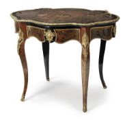 A FRENCH BOULLE STYLE OCCASIONAL TABLE