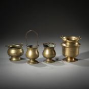 Four mixed holy water vessels