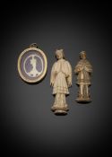 Amulet with St. John of Nepomuk and two votive figures of the Saint