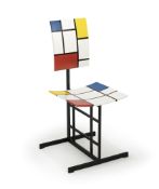 Chair in the style of Piet Mondrian's painting