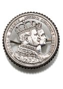 Prussian coronation thaler of Wilhelm I as a brooch