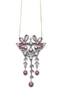 BELLE EPOQUE DIAMOND RUBY NECKLACE
