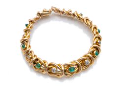 HISTORIC BRACELET WITH DIAMONDS & EMERALDS