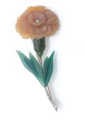Love brooch in the shape of a carnation