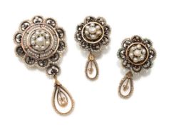 BEADED DEMI PARURE IN NEO-BAROQUE STYLE