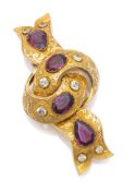 Neo-Baroque bow brooch