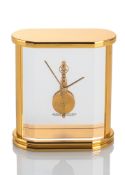 JAEGER-LE-COULTRE GILT BRASS TABLE CLOCK 