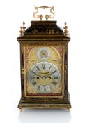 A FINE AUATRIAN BRASS MOUNTED CHINOISERIE PATTERN BRACKET CLOCK