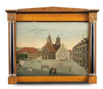 A SOUTH GERMAN BIEDERMEIER PICTURE CLOCK