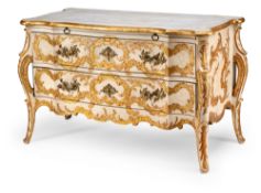 AN IMPORTANT BAVARIAN PARCEL-GILT COMMODE