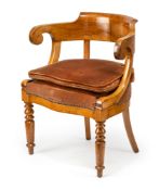 A RESTAURATION CHERRYWOOD DESK CHAIR