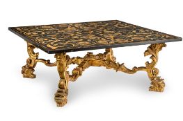 A BAROQUE STYLE COFFEE TABLE WITH SCAIOLA TOP