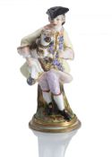 A FIGURAL PORCELAIN FLACON