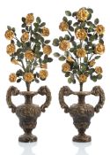 A PAIR OF BAROQUE ALTAR VASES