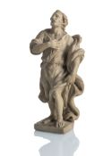 AN ALABASTER FIGURE OF ST. JOSEPH