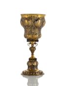 A GERMAN BAROQUE AKELEI VERMEIL CUP