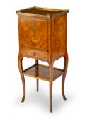 A FRENCH TULIPWOOD, KINGWOOD AND FRUITBOOM MARQUETRY BONHEUR DU JOUR