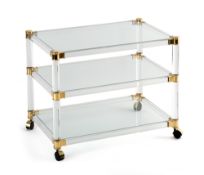 A VINTAGE HOLLYWOOD REGENCY STYLE LIQUEUR TROLLEY