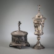 A SILVER CUP AND COVER