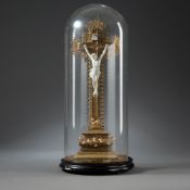 A CRUCIFIX WITH GLASS LINER