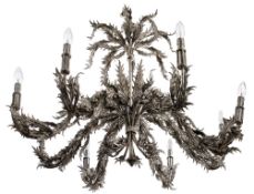 A MODERN EIGHT LIGHT COLT PAINTED IRON CEILING CHANDELIER