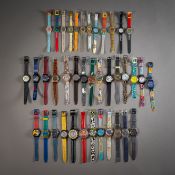 Mixed lot of 39 Swatch watches