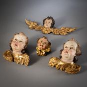 FOUR WINGED PUTTO HEADS