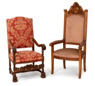 A PAIR OF BAROCK-STYLE FAUTEUILS