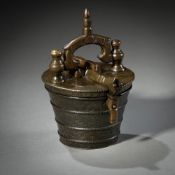 A BRONZE SET OF WEIGHTS